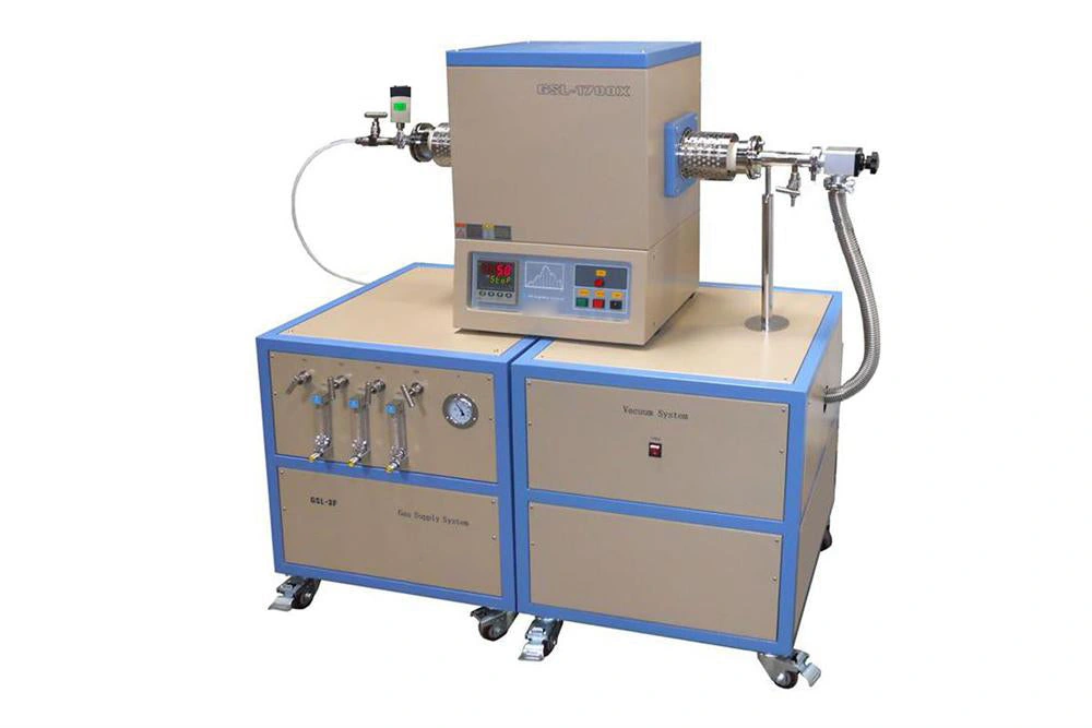 GSL-1700X-F3LV Alumina CVD Furnace with Three-Gas Mixing