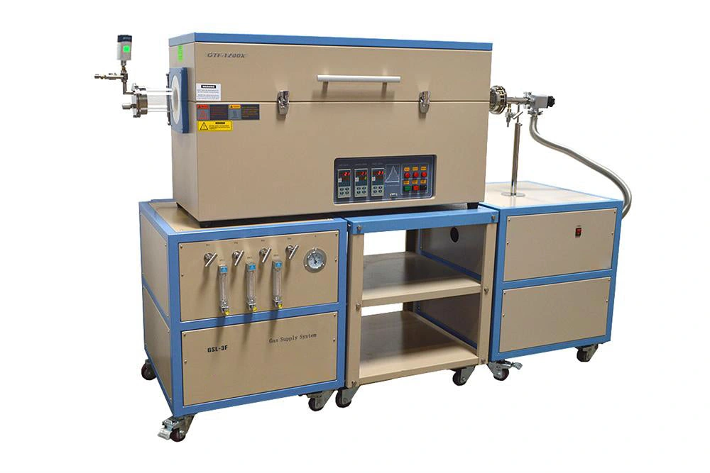 OTF-1200X-III-80-F3LV Three-Zone CVD Furnace with Gas Mixing