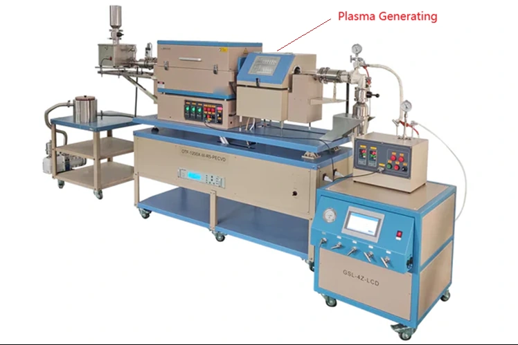 OTF-1200X-III-R5-PECVD Continuous-Feed Rotary Powder PECVD Furnace