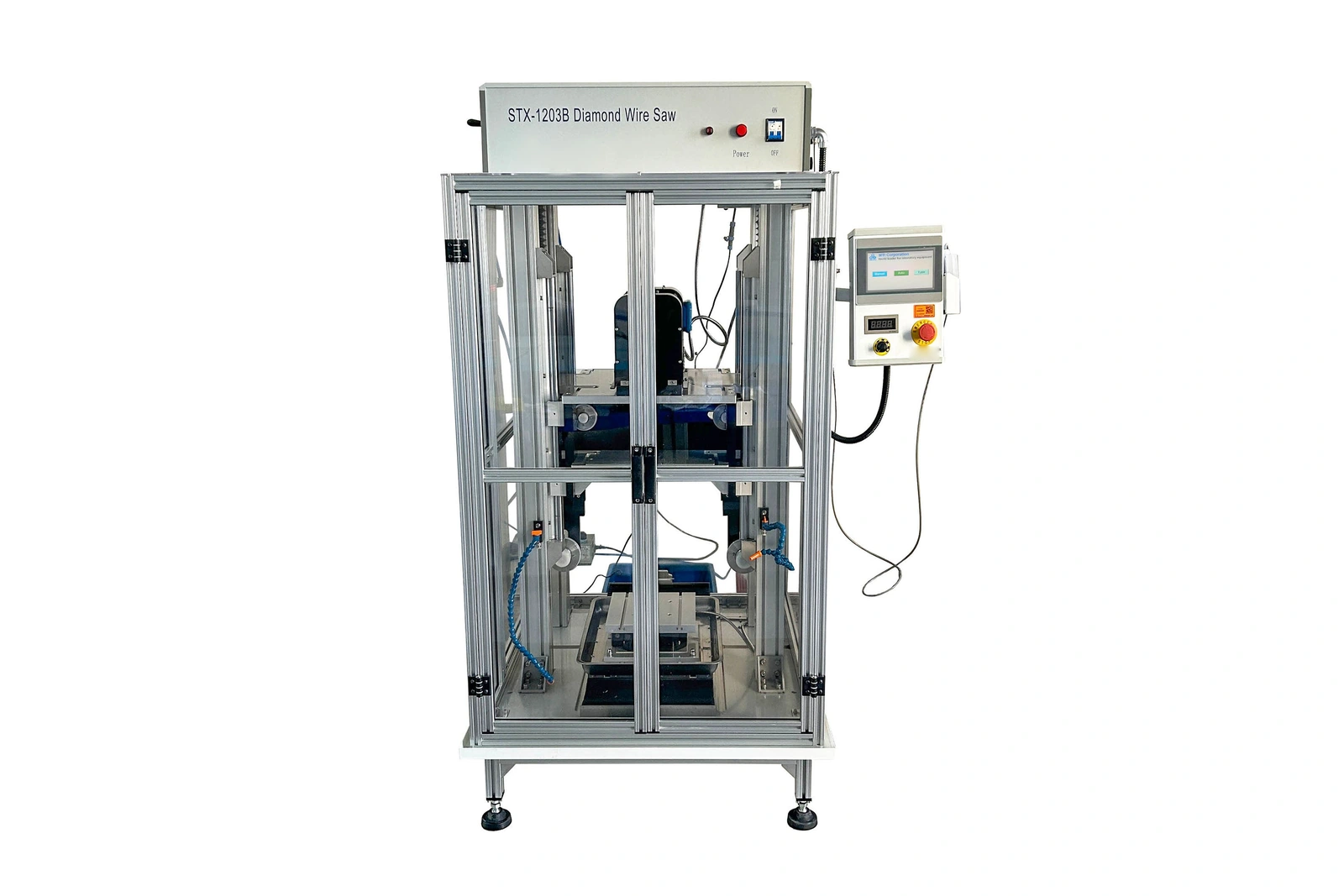 STX-1203B Guarded 300 mm Precision Wire Saw with PLC Touchscreen