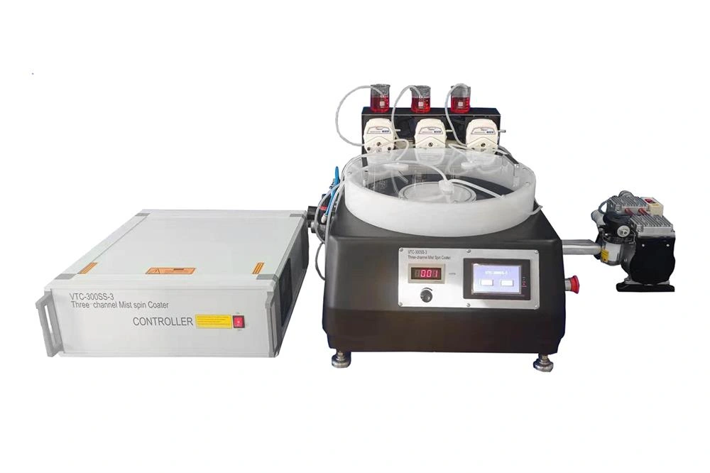 VTC-300SS-3 Three-Nozzle Spin-Mist Coater with Sequential Liquid Feeding